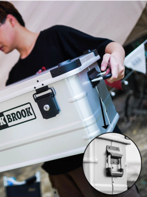For ROCKBROOK 50L Custom Metal Storage Box Household Overland Aluminium Foldable Portable Multipurpose Collapsible Bin